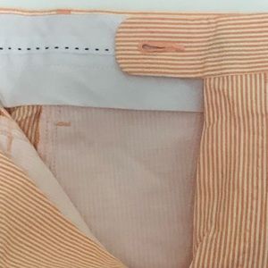 Peter Millar orange seersucker Bermuda short 40w